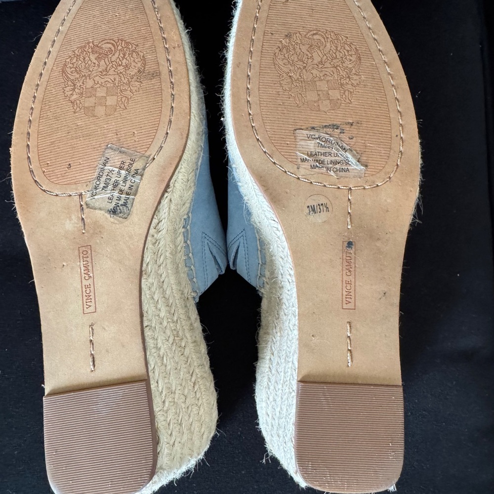 Vince Camuto Blue Mules Comfortable Slip-On Shoes - Picture 5 of 6